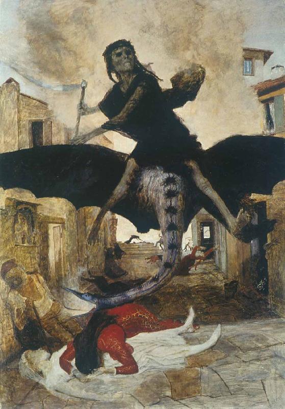 Arnold Bocklin Plague Norge oil painting art